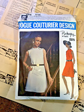 Vintage Vogue Couturier Design Pattern Pertegaz Dress Mod 60s 2375 Complete picture