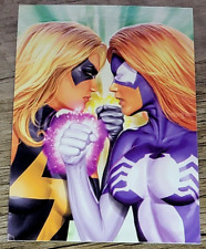 Rittenhouse Women of Marvel Embossed #T10 Ms Marvel vs Spider-Women Rewards Card picture