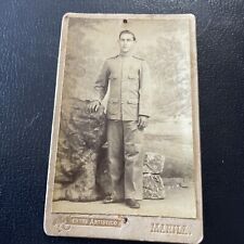 Spanish American War Cabinet Card Manila Philippines US Soldier  picture
