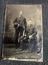 Antique Tintype Of Frank & Jesse James Old West Treasure picture