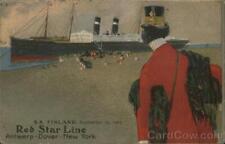 Rare SS Finland,Red Star Line F-2 Red Star Line Postcard Vintage Post Card picture