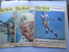 This Week Magazine - Sunday Supplements THREE with Color FOOTBALL Covers 1949-53 picture