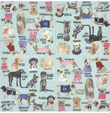 TWO Individual Paper Cocktail Beverage Decoupage Napkins Blue Dog Breeds picture