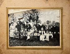 1928 Ukraine Portrait Large Rural Family early Soviet era B&W Vintage Photo picture