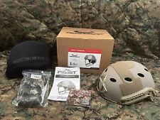 ops core carbon bump FAST high cut tan large with extra pads and helmet bag new picture