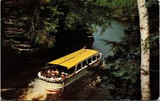 Narrow Passage Lovers Lane Upper Dells Boat Trip Traveling Upstream Postcard PM picture