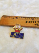 Vintage Shoney's Super Hospitality Bear Pin Hat Lapel Collar Tie Tack Stud picture
