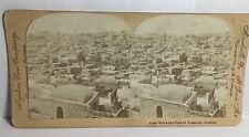 1900 KEYSTONE STEREO-VIEW PHOTO CARD BIRD’S EY VIEW OF JERUSALEM PALESTINE picture