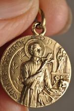 ANCIENT SAINT GERARD SILVER TRICARD SILVER RELIGIOUS MEDAL SILVER RELIGIOUS picture
