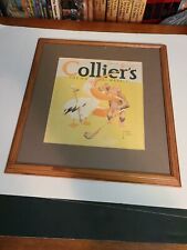 Beautiful Wood Framed Colliers 1939 National Weekly Cover  18 X 17 picture