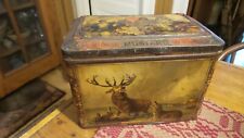 Antique COLMAN'S MUSTARD TIN Litho Scenes on Each Side, 9-1/2