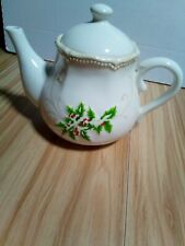 Ganz Bella Casa Teapot Christmas Holly picture