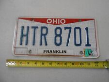 VINTAGE OHIO AUTO LICENSE PLATE RAISED LETTER HTR8701 FARM FRESH CAR FRANKLIN picture