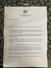 SIGNED BORIS JOHNSON PRIME MINISTER DOWNING STREET COVID GOVERNMENT LETTER picture