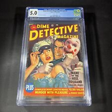 Dime Detective Magazine #259 (V65, #2) CGC 5.0 CR/OW Norman Saunders Clown Pulp picture