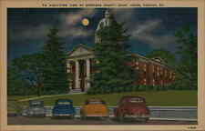 Postcard: T-9 NIGHT-TIME VIEW OF STEPHENS COUNTY COURT HOUSE, TOCCCOA, picture
