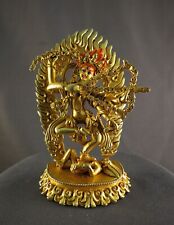 Tibetan Gold Face Goddess Kurukulla Dakini Jogini Gold Plated Copper Statue free picture