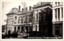 Real Photo Postcard Montgomery County Court House in Crawfordsville, Indiana picture