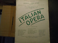c1940s IL Trovatore Stoll Theatre Margherita Carosio Italian Opera Programme  picture
