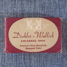 Vintage Hotel Soap Deshler Wallick CLOSED 1953 Columbus Ohio Bath Soap Bar Ivory picture