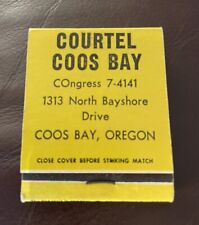 Vintage 1940’s -50’s Courtel Coos Bay Best Western Motel Matchbook Full Unstruck picture