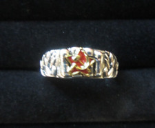 Communist WWII Workers Party Soviet Silver Adjustable Russian Ring (Replica) picture