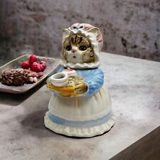 1991 Vintage ceramic Heritage Mint Ltd. Collectible Decorative Mama Cat Teapot picture