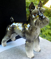 SHAFFORD Porcelain Figurine German Schnauzer Dog 8.5