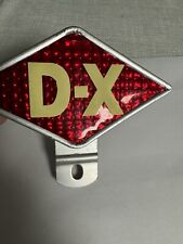 Mid Continent Oil (Sunoco) D-X Gasoline License Plate Topper  Red Reflector  Or picture