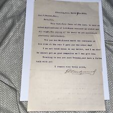 1889 Letter to Erie Illinois Attorney Discussing Insurance Rates & Risk picture