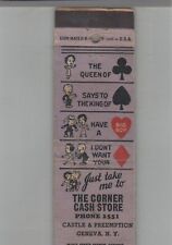 Matchbook Cover The Corner Cash Store Geneva, NY picture