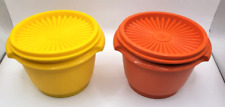 2 Vintage Tupperware Harvest Servalier Stacking Containers 886 With Lids 812 picture