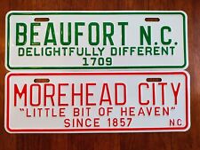 Beaufort NC and Morehead City NC vanity license plates picture