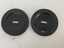 Rare Black Ceramic Bialetti saucers coasters plates Italy Italian Set of 2 picture