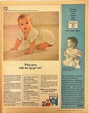 Gerber Baby Cereals Food Pudding Desserts Happy Cute Vtg Print Magazine Ad 1966 picture