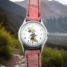 Disney Lorus Watch Minnie Mouse V515-6080 Silver New Battery Women’s Vintage picture
