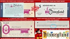 1961 Disneyland A - E TICKET 3 Star COURTESY GUEST TICKET BOOK Disney MINT J3 picture