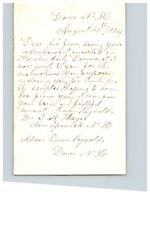 1884 Handwritten LetterJ Owen Reynolds Dover NH New Hampshire History picture