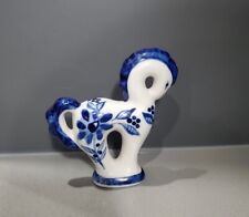 Gzhel Porcelain Figurine Handpainted Cobalt and White Horse Beautiful picture