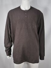 Harley-Davidson Men’s Rally Racer Henley 4X Java Long Sleeve Heavyweight NWT picture