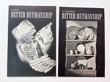 Better Buymanship Booklets Lot 2 1940 No. 6 Meat & No. 18 Dinnerware  picture