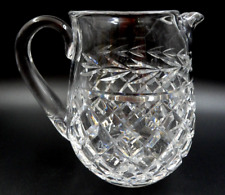 VINTAGE SIGNED WATERFORD CRYSTAL GLANDORE PATTERN ICE LIP WATER PITCHER picture
