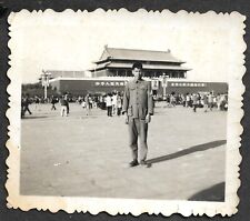 Orig.  Tiananmen Red Guard Boy Zhongshan Suit China Culture Revolution Photo picture