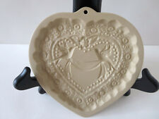 RETIRED 1984 BROWN BAG COOKIE ART HILLS DESIGN VICTORIAN HEART MOLD WEDDING LACE picture