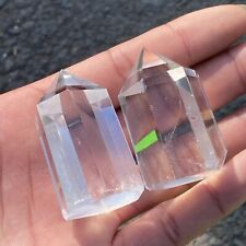 2pc Wholesale Natural geode obelisk quartz crystal wand point Gem Healing 60g+ picture