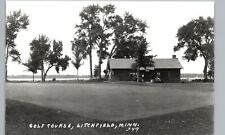 GOLF COURSE COUNTRY CLUB litchfield mn real photo postcard rppc minnesota sports picture