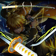Demon Slayer鬼滅之刃Agatsuma Zenitsu 9260 Steel Katana Japanese Samurai Anime Sword picture