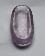 Amythest Crystal Palm Pocket Worry Stone Natural Purple Transparent Gem 164 CT picture