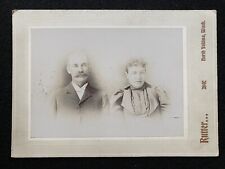 North Yakima Washington WA Handsome Older Couple Antique Cabinet Photo picture