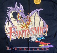 Vintage 1990s Disneyland Fantasmic Fantasia T-Shirt Glow in the Dark Mickey picture